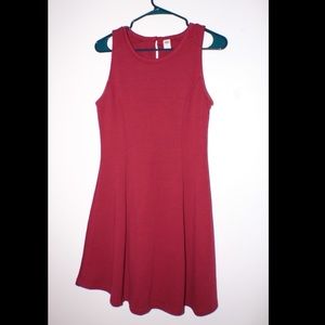 Red fit and flare dress